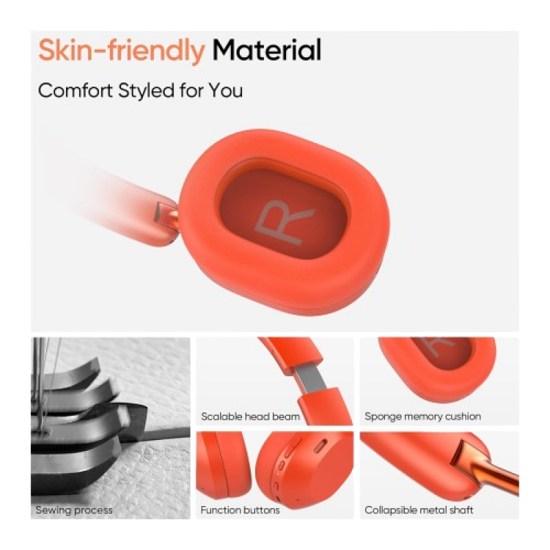 realme TechLife Studio H1 Over Ear Wireless Headphone | 40mm | Red realme TechLife Studio H1 Over Ear Wireless Headphone | 40mm | Red