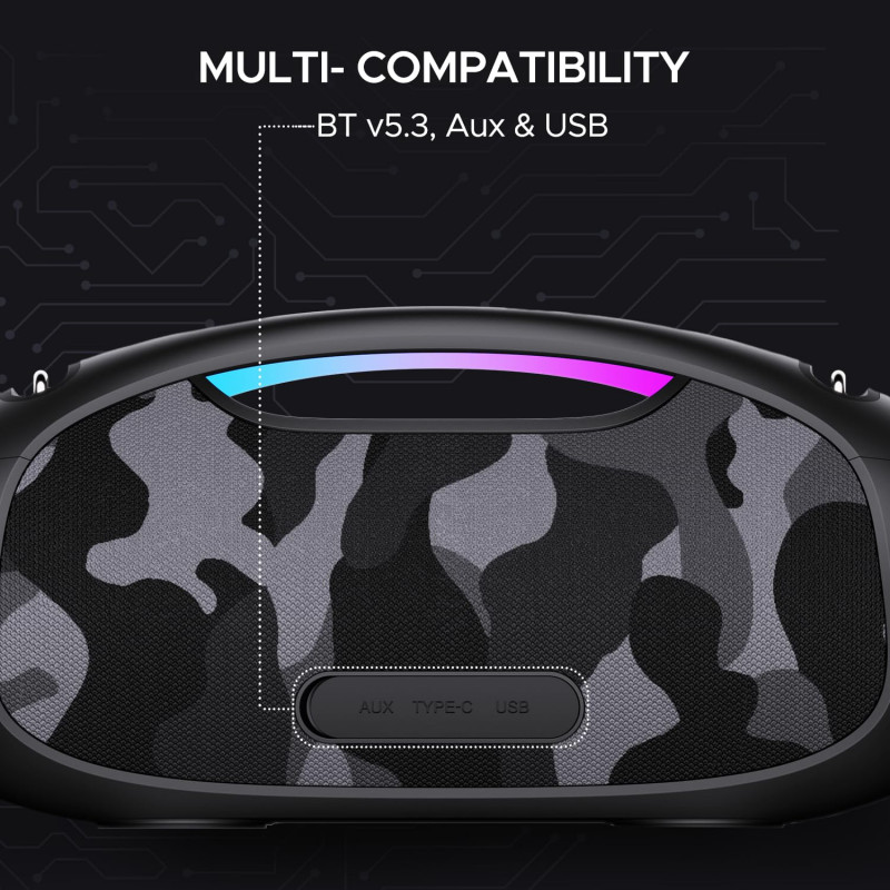 boAt Stone 1800 | 90 W | Camo Black