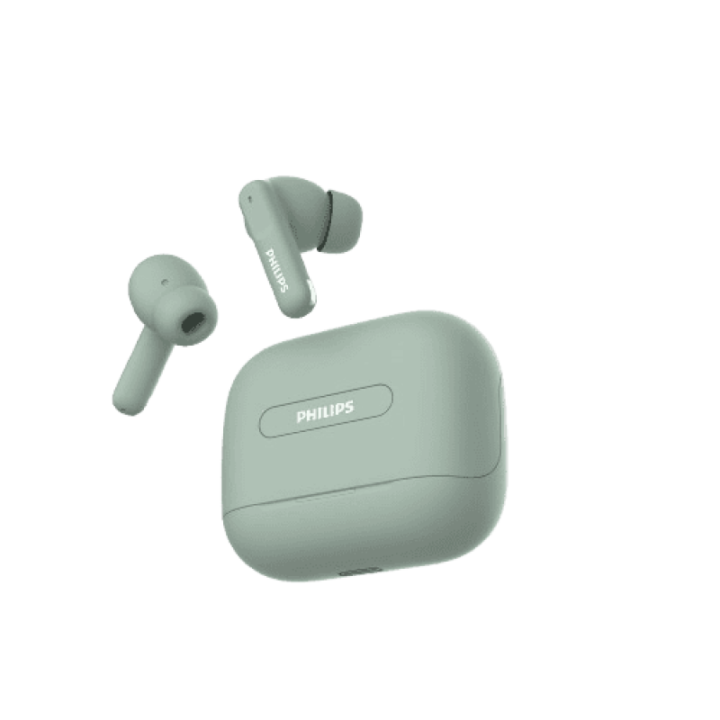 Philips Truly Wireless Earbuds with ANC | 13mm Neodymium Drivers | Ultra Low Latency | Frosty Green | TAT1050GN/94 Philips Truly Wireless Earbuds with ANC | 13mm Neodymium Drivers | Ultra Low Latency | Frosty Green | TAT1050GN/94