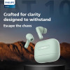 Philips Truly Wireless Earbuds with ANC | 13mm Neodymium Drivers | Ultra Low Latency | Frosty Green | TAT1050GN/94 Philips Truly Wireless Earbuds with ANC | 13mm Neodymium Drivers | Ultra Low Latency | Frosty Green | TAT1050GN/94