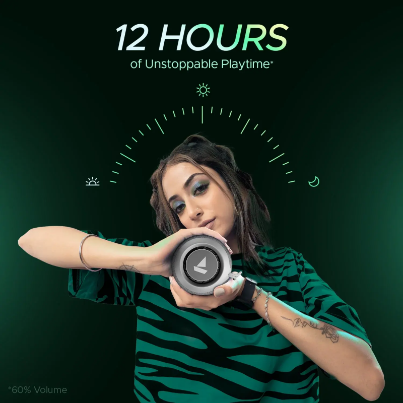 boAt Stone 358 PRO Portable Bluetooth Speaker | 14 W | Groovy Grey