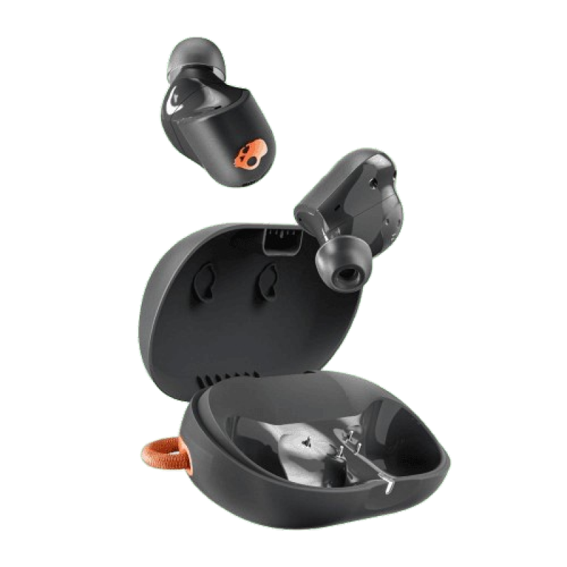 Skullcandy Sesh ANC Active in Ear Wireless Earbuds | 4 Mic Digital ANC | Black Orange