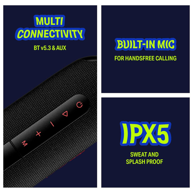 boAt Stone Arc Pro Plus | Spatial Audio | 45W  | Raging Black