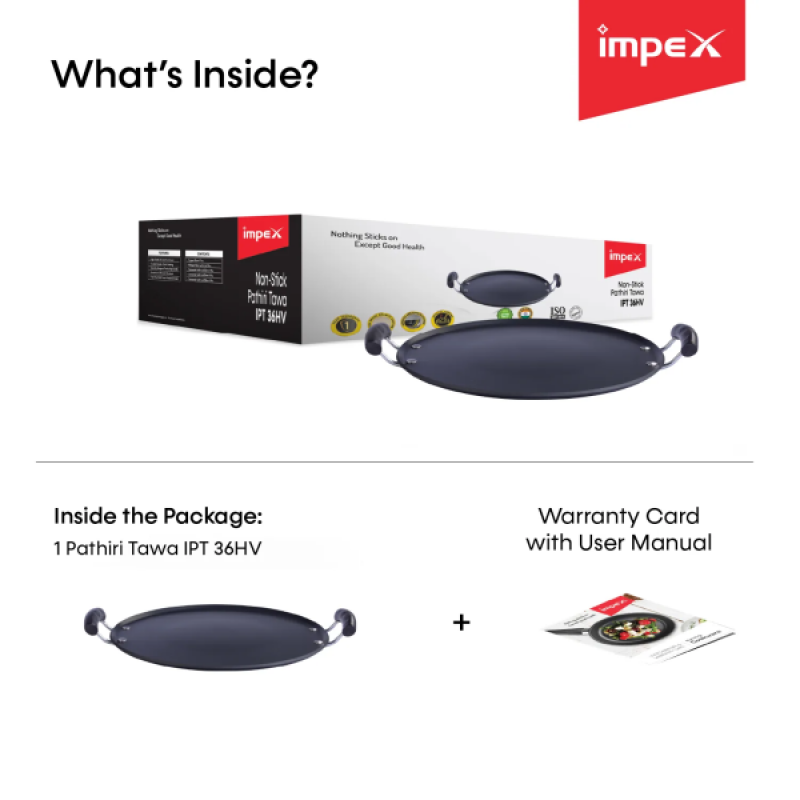 IMPEX | Non-Stick Round Pathiri Tawa | IPT 36HV IMPEX | Non-Stick Round Pathiri Tawa | IPT 36HV