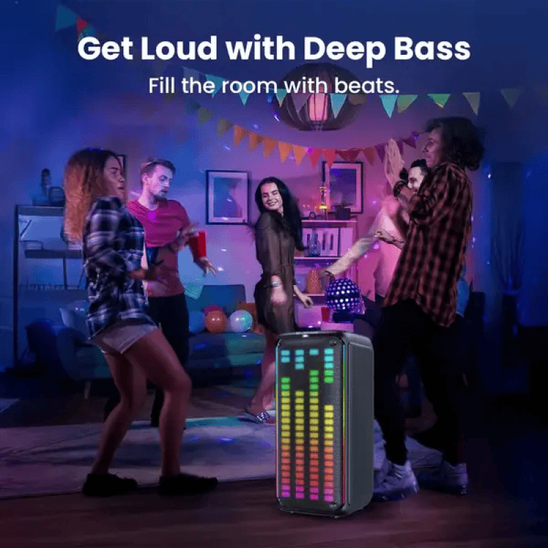Lapcare Bloom Bluetooth Party Speaker | 160W | Dual 8 Inch Subwoofers | LPS-105