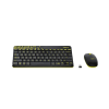 Logitech Nano Wireless USB Keyboard Mouse Combo | Black and Chartreuse Yellow | MK240