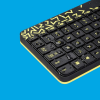 Logitech Nano Wireless USB Keyboard Mouse Combo | Black and Chartreuse Yellow | MK240