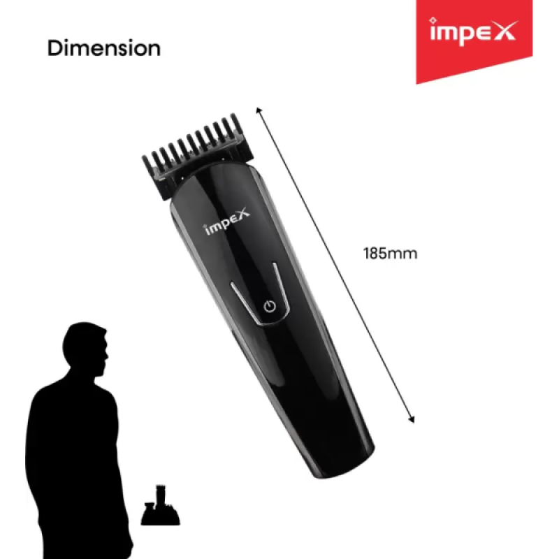Impex Trimmer | 60 Runtime | 4 Length Settings | Black | GK 402 Impex Trimmer | 60 Runtime | 4 Length Settings | Black | GK 402