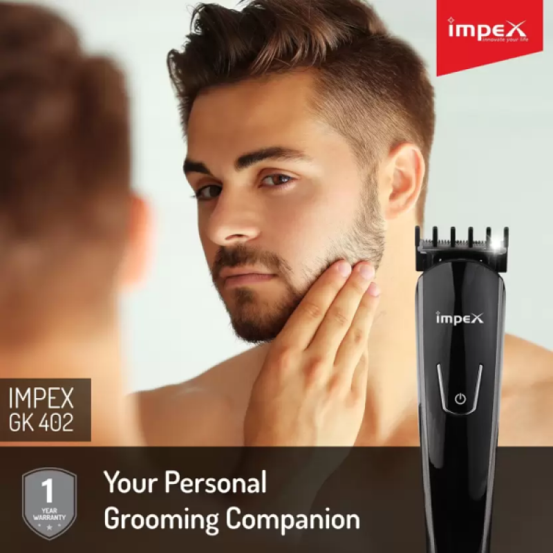 Impex Trimmer | 60 Runtime | 4 Length Settings | Black | GK 402 Impex Trimmer | 60 Runtime | 4 Length Settings | Black | GK 402