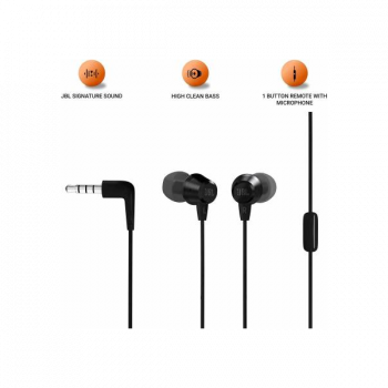 JBL Wired Headset | Black | T50HI