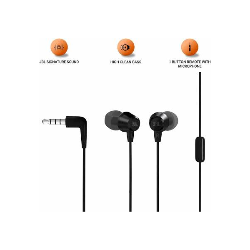 JBL Wired Headset | Black | T50HI JBL Wired Headset | Black | T50HI