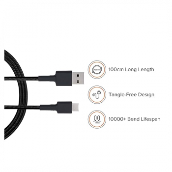 Xiaomi Mi Braided Type C 100Cm Cable | Black