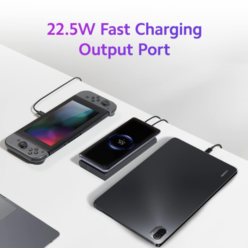 Xiaomi Wireless Power Bank 10000mAh | 22.5W | Fast Charging USB-A | 10W Wireless Charging | Black Xiaomi Wireless Power Bank 10000mAh | 22.5W | Fast Charging USB-A | 10W Wireless Charging | Black