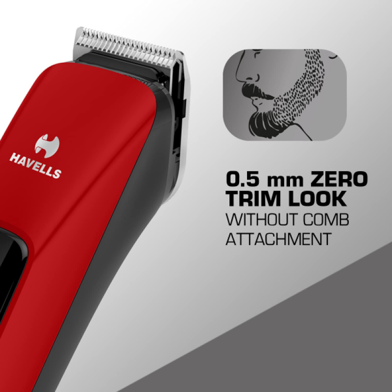 Havells BT5111C Cordless Beard Trimmer | Red Havells BT5111C Cordless Beard Trimmer | Red