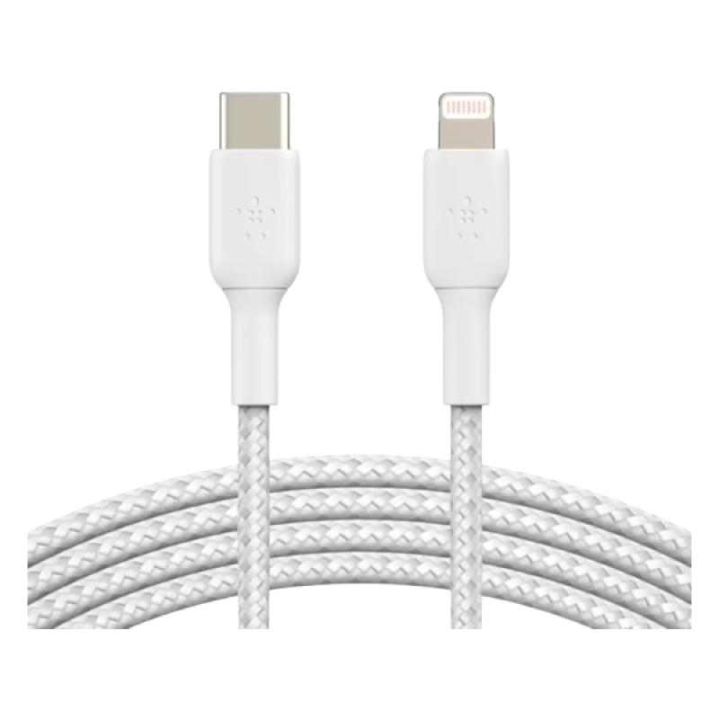 Belkin Data Cable | Apple Certified Smartphone Lightning To Type C Cable | 1 Meters | White Belkin Data Cable | Apple Certified Smartphone Lightning To Type C Cable | 1 Meters | White