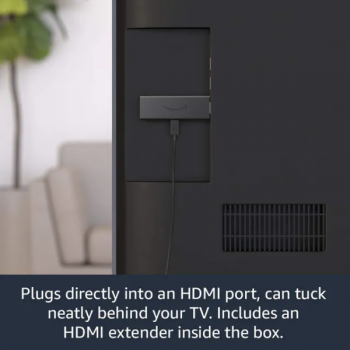 Fire TV Stick 3rd Gen with Alexa Voice Remote | includes TV controls | Stream HD Quality Video with Dolby Atoms Audio