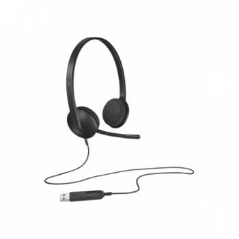 Logitech USB Headset | Wired Headset On the Ear | Black | H340