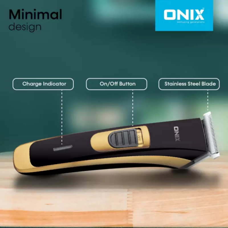 Onix Rechargeable Trimmer | Black and Gold | OBT NB Onix Rechargeable Trimmer | Black and Gold | OBT NB