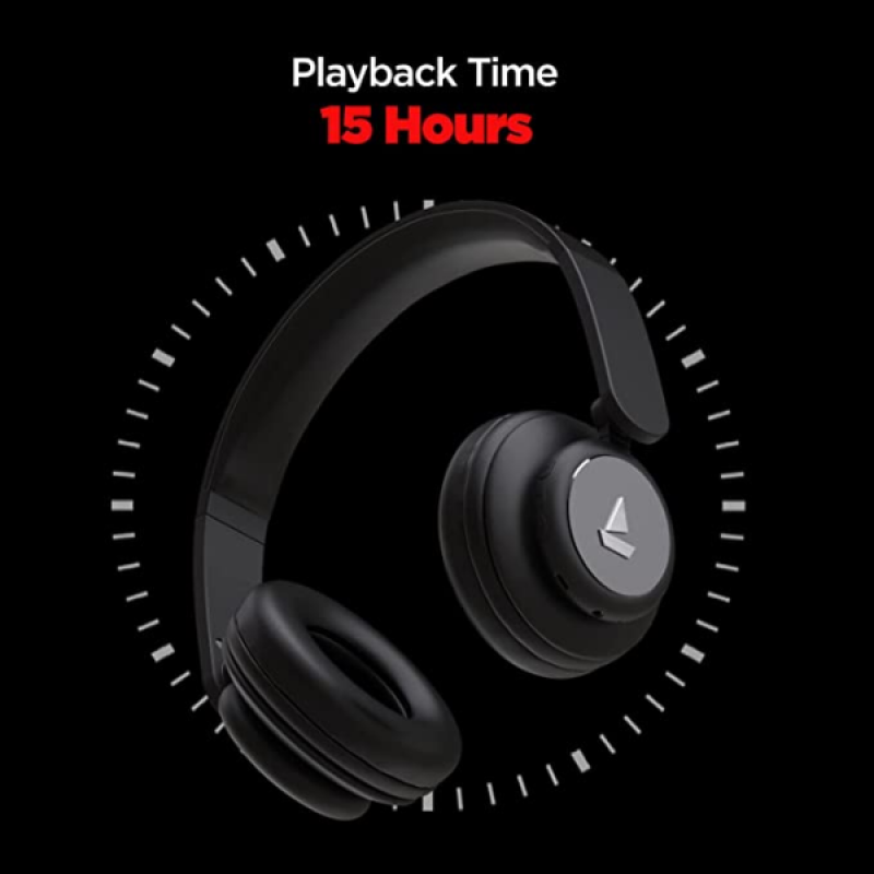 boAt Rockerz 450 Headphones | Luscious Black boAt Rockerz 450 Headphones | Luscious Black