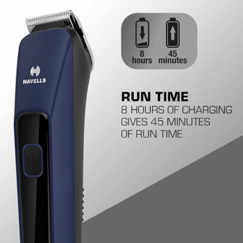 HAVELLS Beard Trimmer | 45 min Runtime | 7 Length Settings | Black Blue | BT5112c