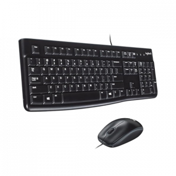 Logitech | Wired USB Keyboard and Mouse | Black | MK120