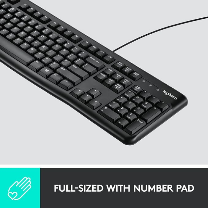 Logitech | Wired USB Keyboard and Mouse | Black | MK120 Logitech | Wired USB Keyboard and Mouse | Black | MK120