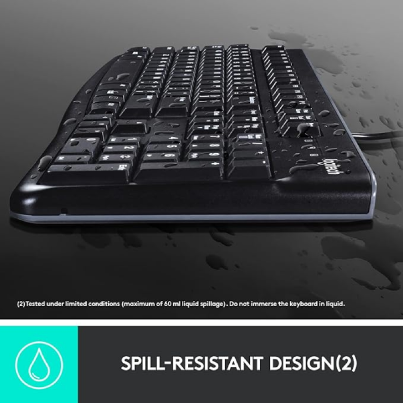 Logitech | Wired USB Keyboard and Mouse | Black | MK120 Logitech | Wired USB Keyboard and Mouse | Black | MK120