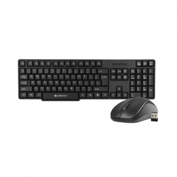 Zebronics Zeb Companion Wireless Keyboard and Mouse Combo | USB 107 | Nano Receiver | Black