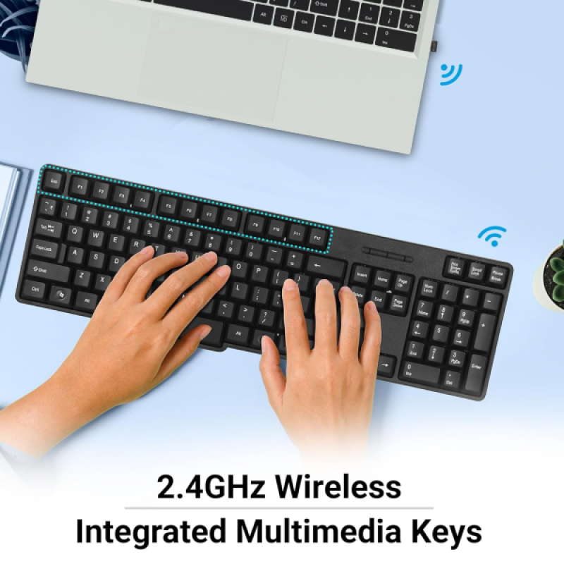 Zebronics Zeb Companion Wireless Keyboard and Mouse Combo | USB 107 | Nano Receiver | Black Zebronics Zeb Companion Wireless Keyboard and Mouse Combo | USB 107 | Nano Receiver | Black