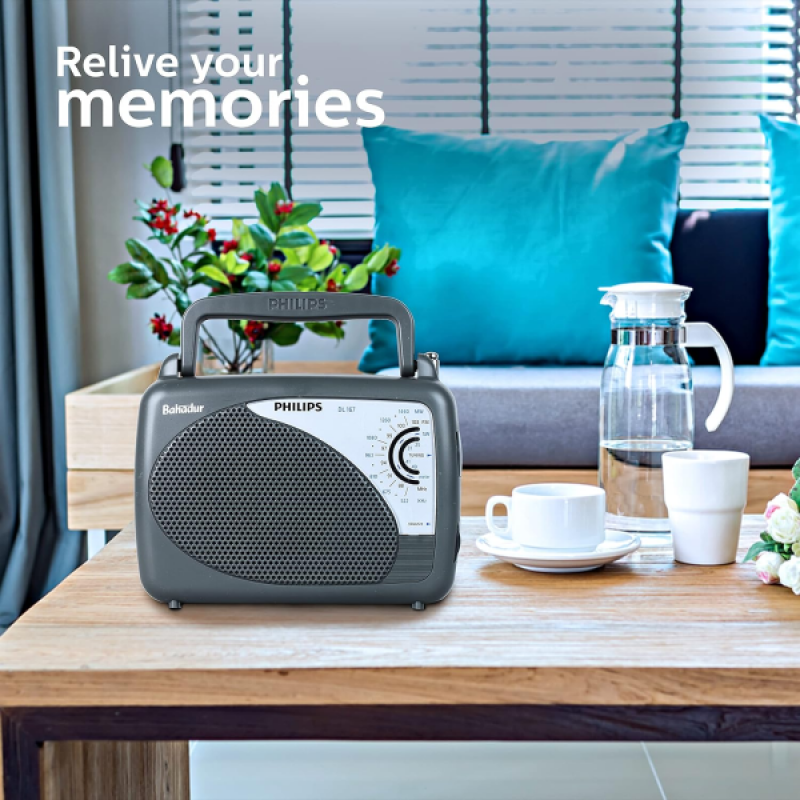 Philips Bahadur Radio | MW SW FM Bands | Grey | DL167/94 Philips Bahadur Radio | MW SW FM Bands | Grey | DL167/94
