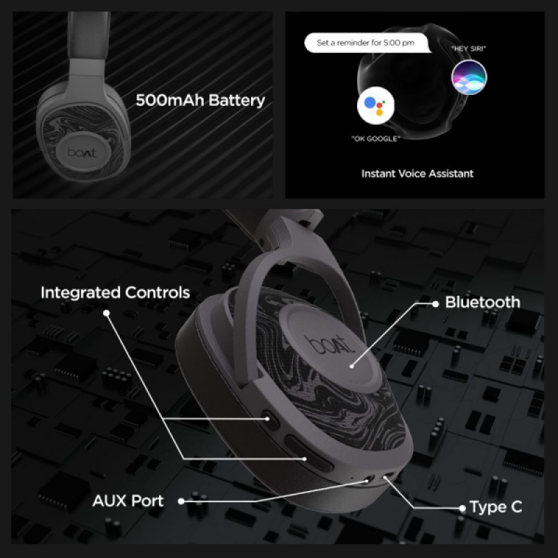 boAt Rockerz 558 Bluetooth Headphone | 50mm premium drivers | Immersive Audio | Physical Noise Isolation | Black boAt Rockerz 558 Bluetooth Headphone | 50mm premium drivers | Immersive Audio | Physical Noise Isolation | Black