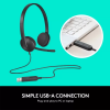 Logitech H340 USB | Wired Headset | On the Ear | Black Logitech H340 USB | Wired Headset | On the Ear | Black