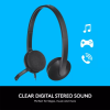Logitech H340 USB | Wired Headset | On the Ear | Black Logitech H340 USB | Wired Headset | On the Ear | Black