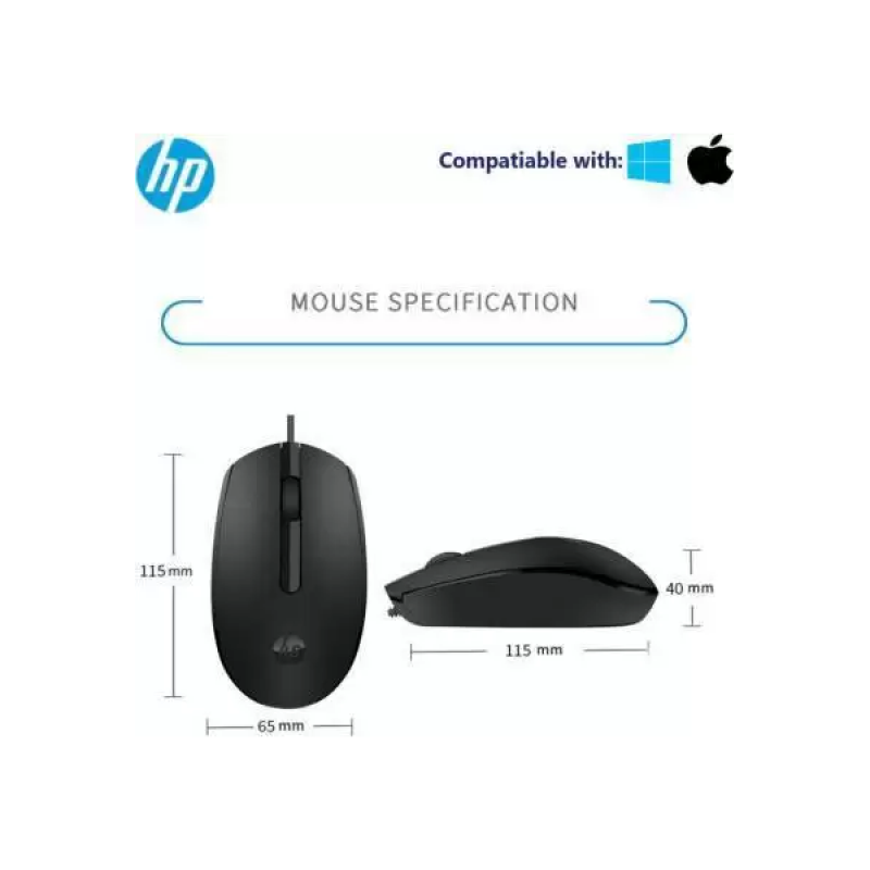 HP Wired Optical Mouse | m10 | USB 3.0 | Black HP Wired Optical Mouse | m10 | USB 3.0 | Black