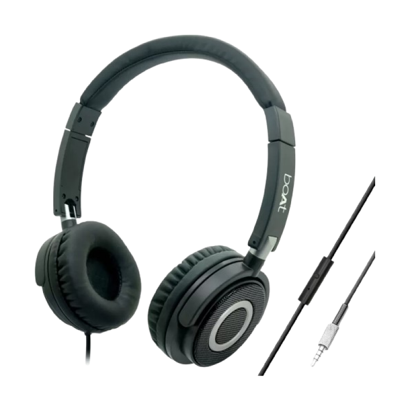 boAt BassHeads 900 Wired Headset | Carbon Black boAt BassHeads 900 Wired Headset | Carbon Black