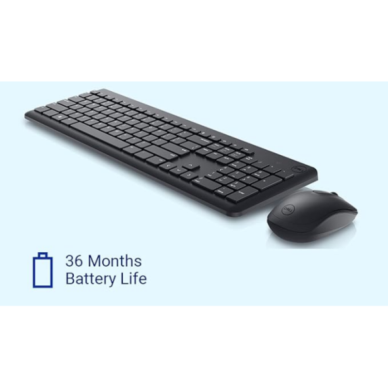 Dell Wireless USB Keyboard and Mouse Combo | Black | KM3322W Dell Wireless USB Keyboard and Mouse Combo | Black | KM3322W