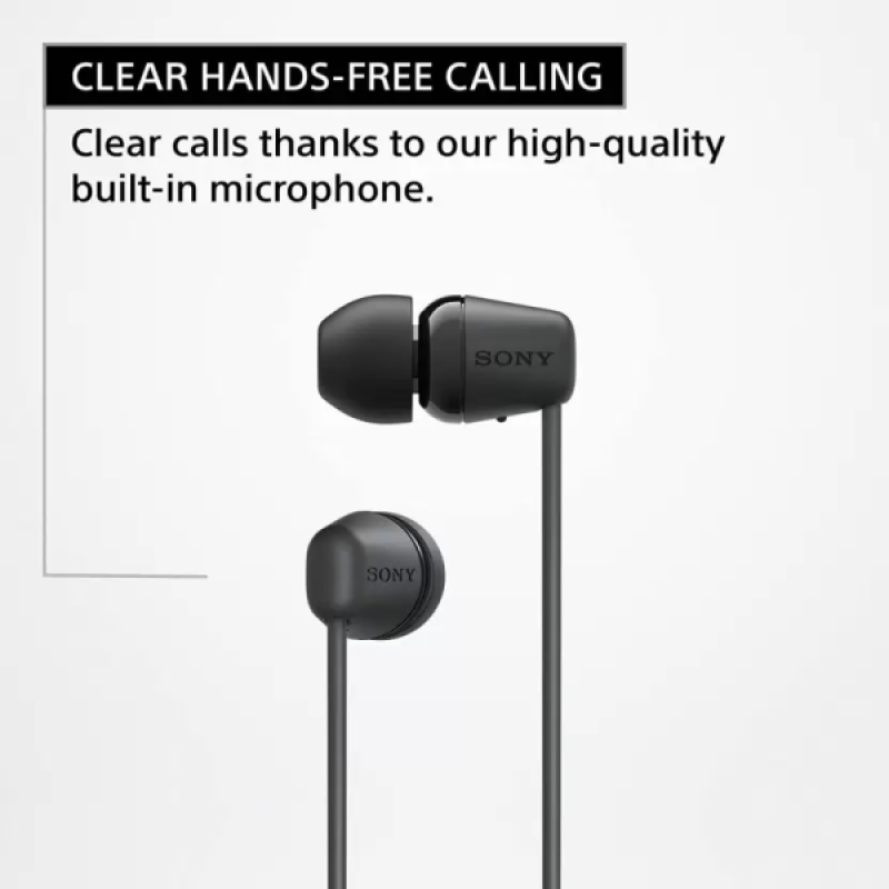 SONY Bluetooth Headset In the Ear | Black | WI-C100 SONY Bluetooth Headset In the Ear | Black | WI-C100