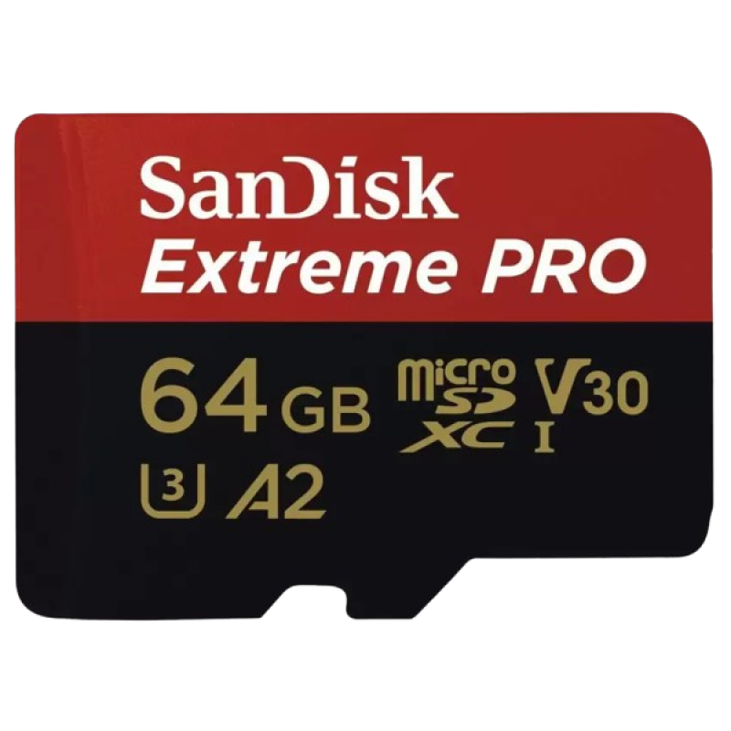 SanDisk Extreme PRO Memory Card With Adapter | 64 GB | 200 MB/s SanDisk Extreme PRO Memory Card With Adapter | 64 GB | 200 MB/s