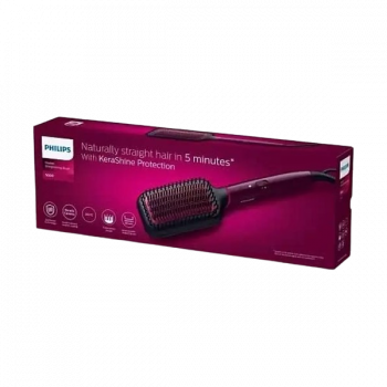 Philips Hair Straightening Brush | Silk Protect Technology I Naturally Straight hair in 5 Mins I BHH730/00