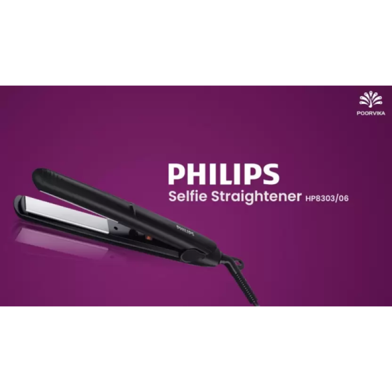 PHILIPS Silk ProCare Selfie Straightener | Black | HP8303/06 PHILIPS Silk ProCare Selfie Straightener | Black | HP8303/06