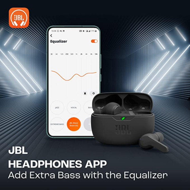 JBL Wave Beam in-Ear Wireless Earbuds | Black JBL Wave Beam in-Ear Wireless Earbuds | Black