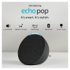 amazon Echo Pop Bluetooth Speaker | Built in Alexa | Smart Wi Fi Speaker | Balanced Bass | Black
