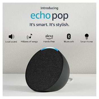 amazon Echo Pop Bluetooth Speaker | Built in Alexa | Smart Wi Fi Speaker | Balanced Bass | Black amazon Echo Pop Bluetooth Speaker | Built in Alexa | Smart Wi Fi Speaker | Balanced Bass | Black