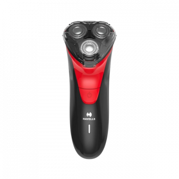 Havells RS7005-3 Head Rotary Shaver with Built in pop-up Trimmer for Wet and Dry Shave | Protection from cuts | Black Red