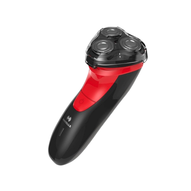 Havells RS7005-3 Head Rotary Shaver with Built in pop-up Trimmer for Wet and Dry Shave | Protection from cuts | Black Red Havells RS7005-3 Head Rotary Shaver with Built in pop-up Trimmer for Wet and Dry Shave | Protection from cuts | Black Red