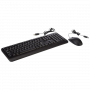 Lenovo 160 wired keyboard mouse combo | Waterproof Exoskeleton | Black