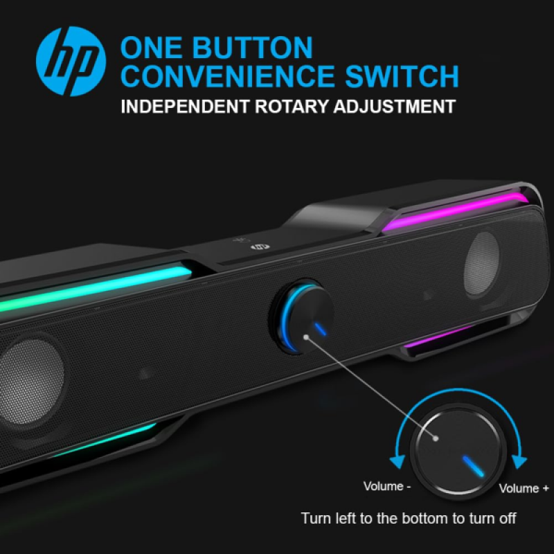 hp DHE-6002 Wired Speaker | 6 W | 3.5mm aux connectivity | Black hp DHE-6002 Wired Speaker | 6 W | 3.5mm aux connectivity | Black