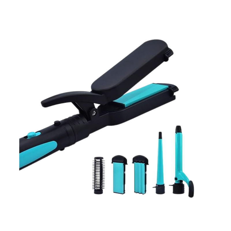 Havells 5-in-1 Multi Styling Kit Straightener | Blue and Black | HC4045 Havells 5-in-1 Multi Styling Kit Straightener | Blue and Black | HC4045