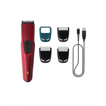 PHILIPS Trimmer | 60 min Runtime | 4 Length Settings | Maroon | BT1235/18