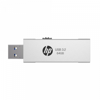 HP Flash Drive | 818 W | 64GB | USB 3.2 | Silver Metal